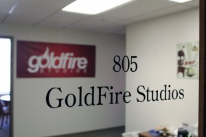 The entrance to the GoldFire Studios office in downtown Oklahoma City