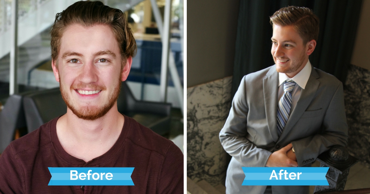 Scott before and after his new haircut- @Scotrepreneur 